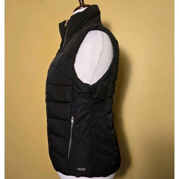 Calvin Klein PERFORMANCE Zip Up Black Quilted Vest Size Medium Security EUC - Picture 2 of 9